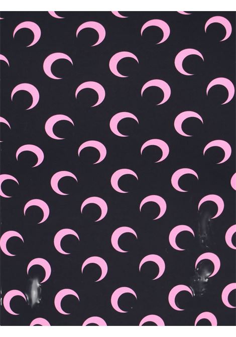 moon printed jersey knee length skirt woman black and pink MARINE SERRE | WSK123ACJER0001BK90